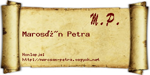 Marosán Petra névjegykártya